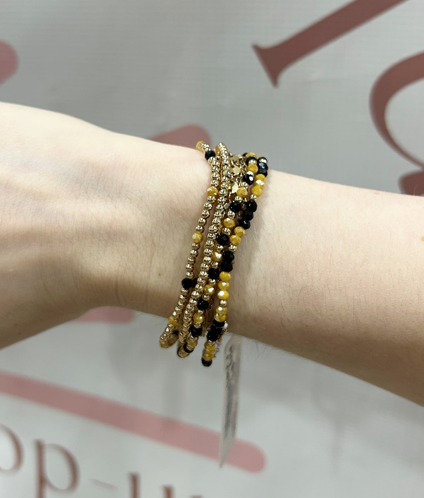 Black & Gold Bracelet Set