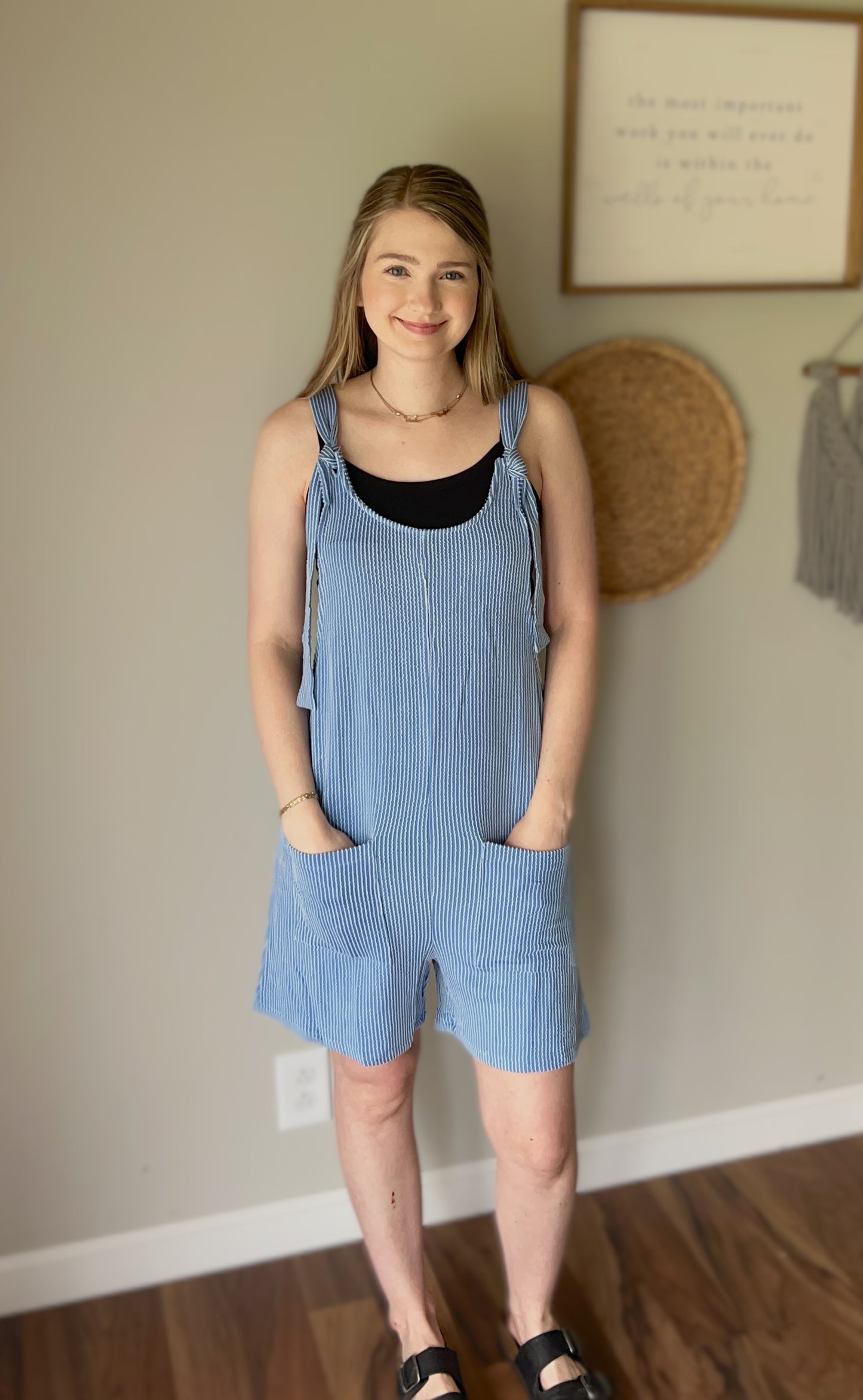 Blue Relaxed Romper