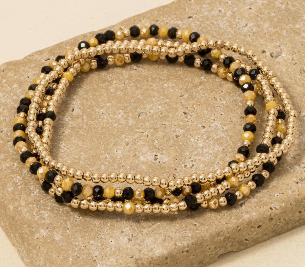 Black & Gold Bracelet Set