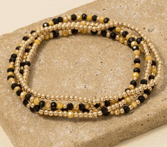 Black & Gold Bracelet Set