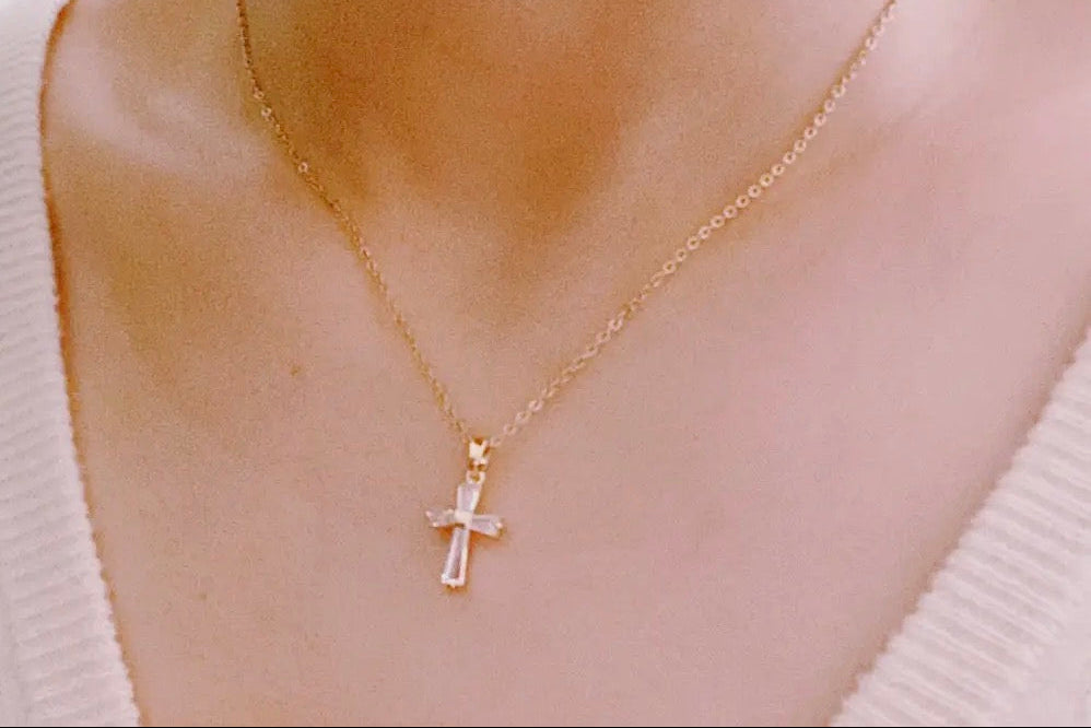 My Dear Crystal Cross Necklace