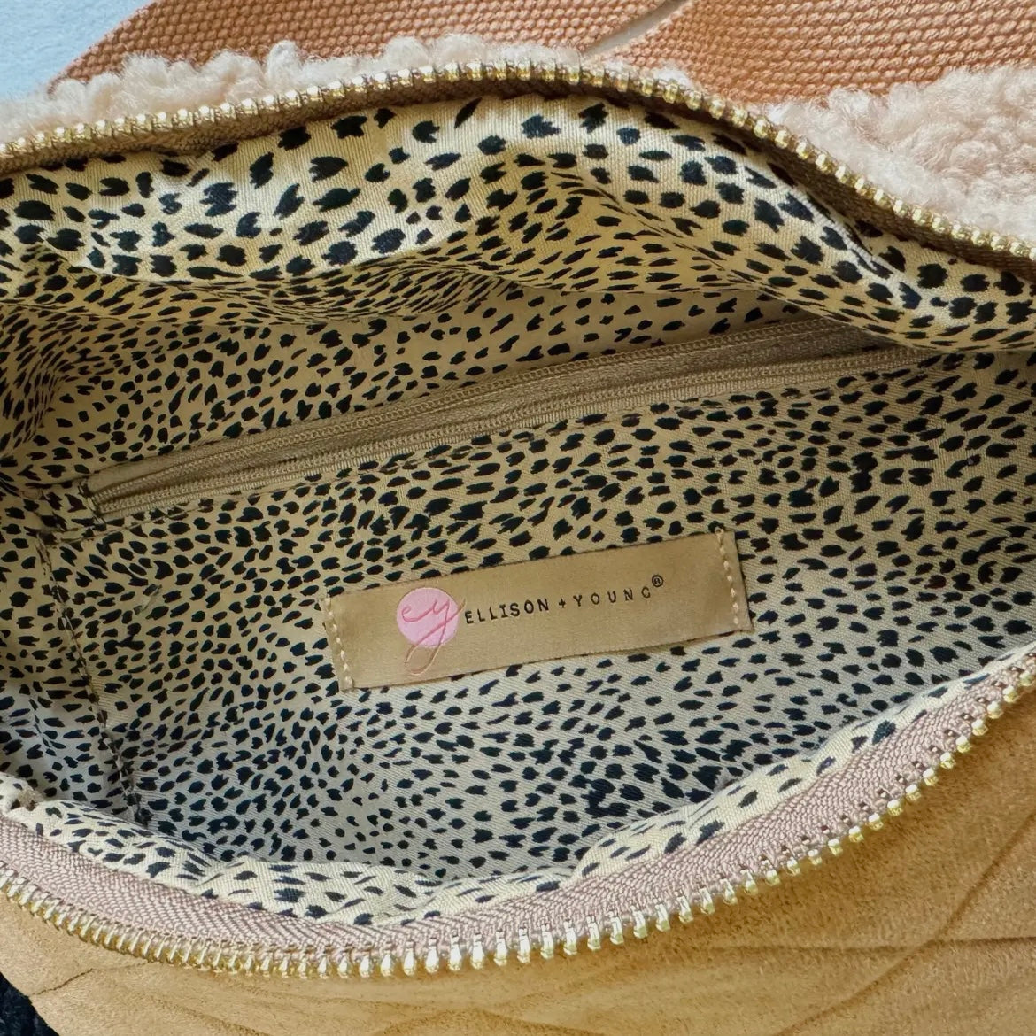 Fuzzy Quilted Luxe Sling Bag