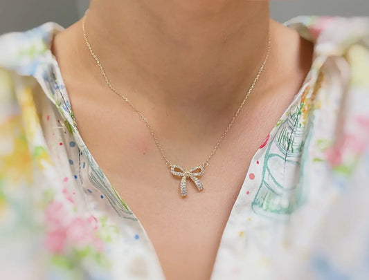 Simply Shine Bow Necklace