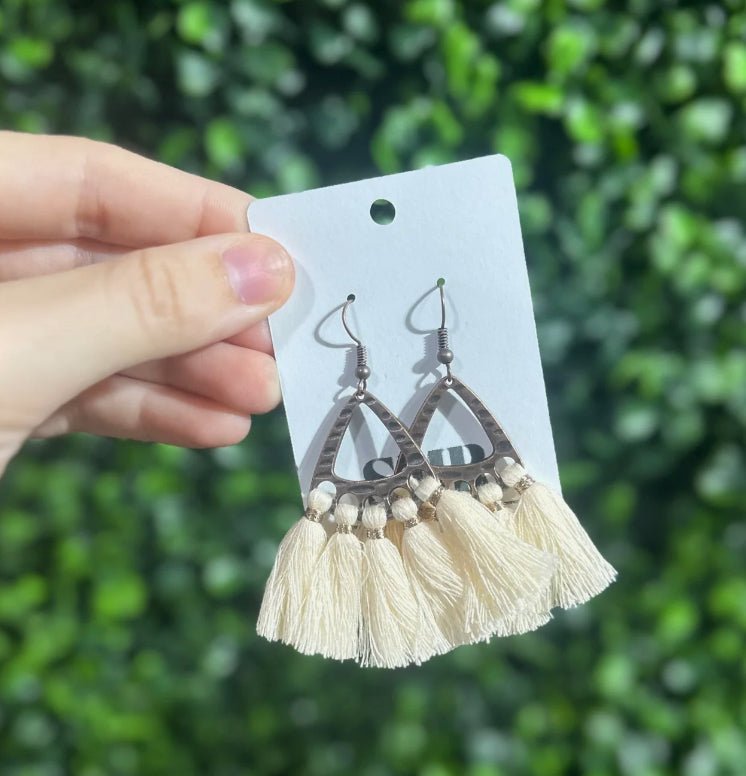 Tassel Earrings - Pink