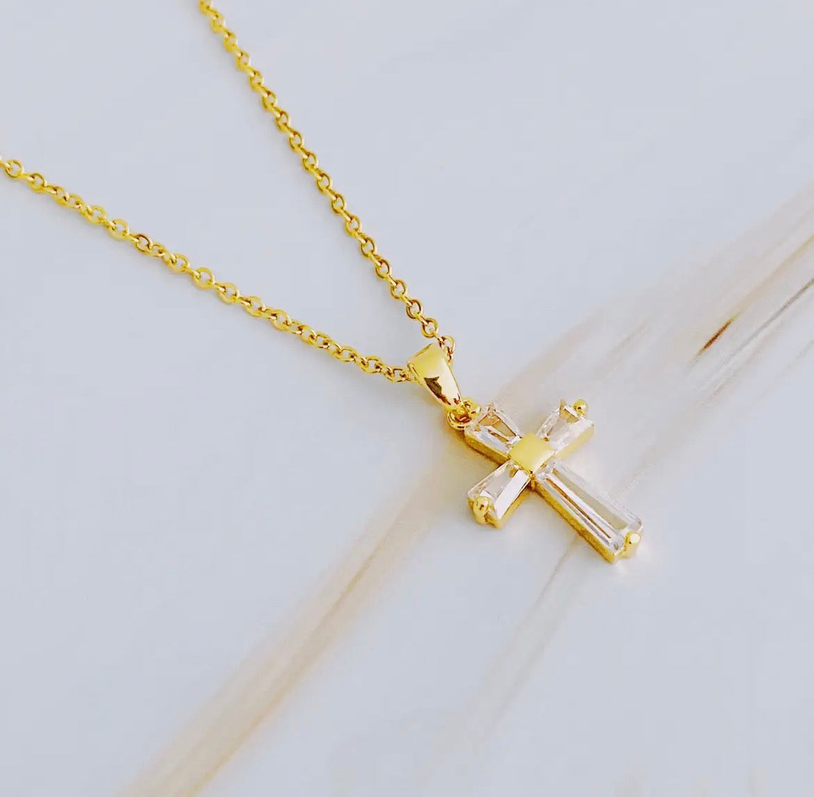 My Dear Crystal Cross Necklace