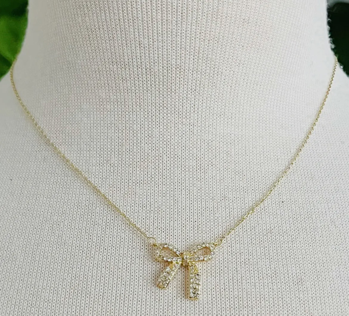 Simply Shine Bow Necklace