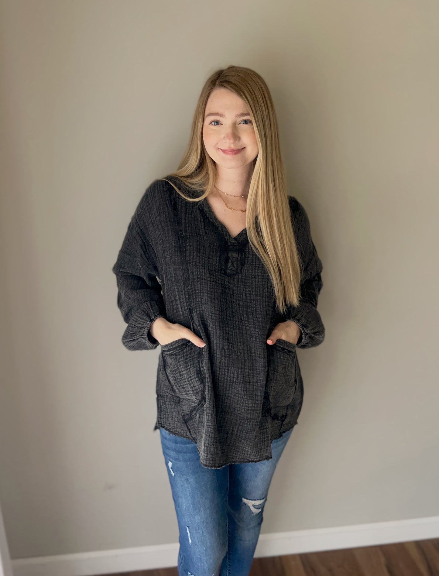 Stonewash Pocket Top