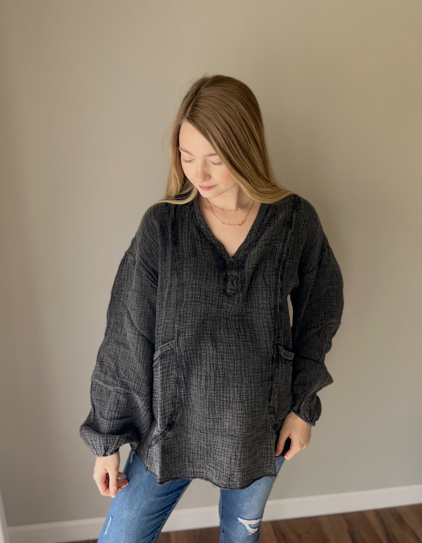 Stonewash Pocket Top