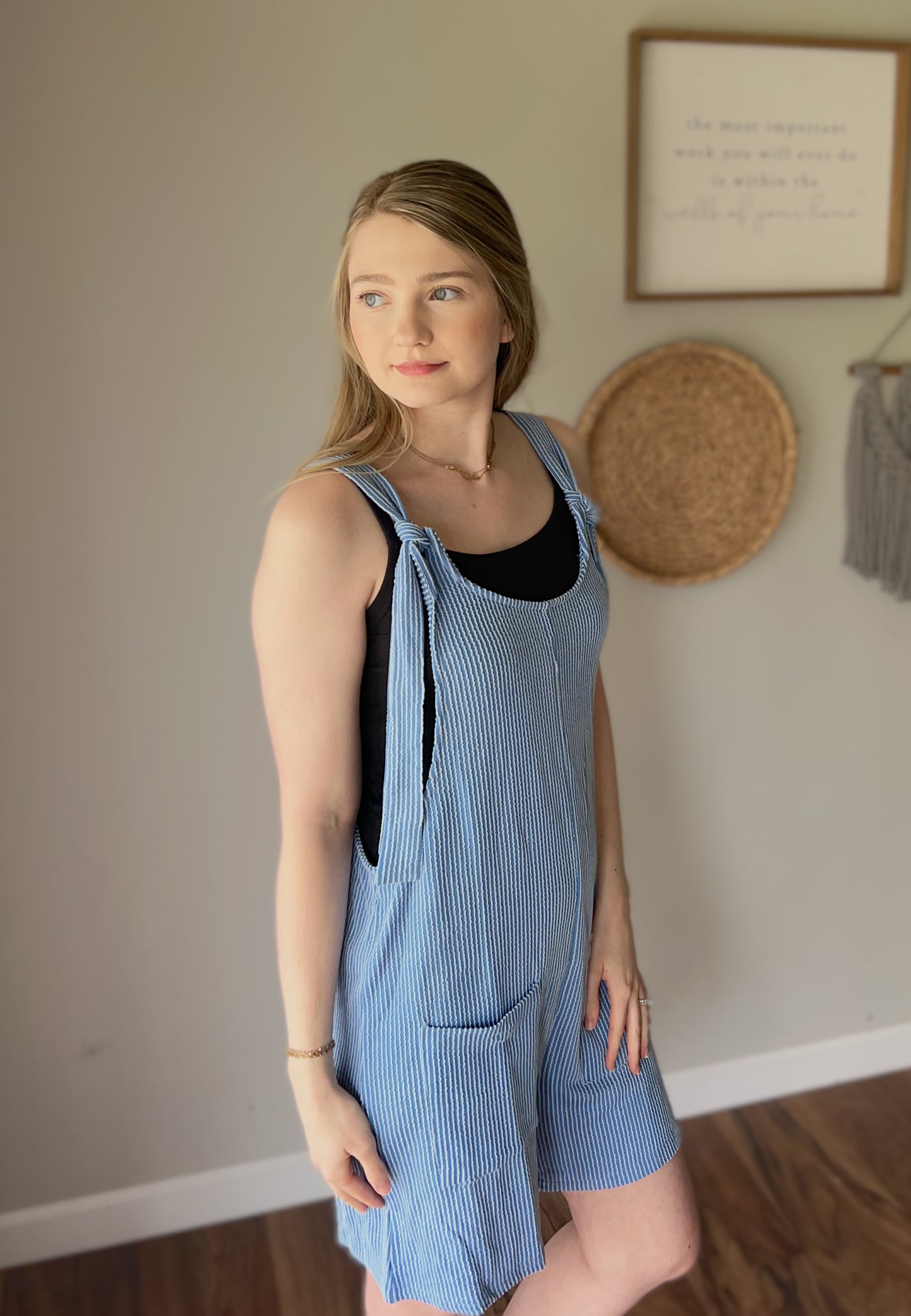 Blue Relaxed Romper