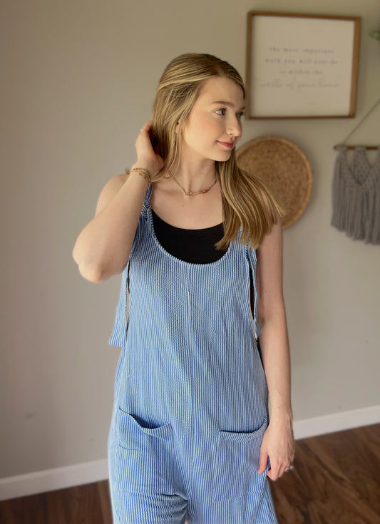 Blue Relaxed Romper