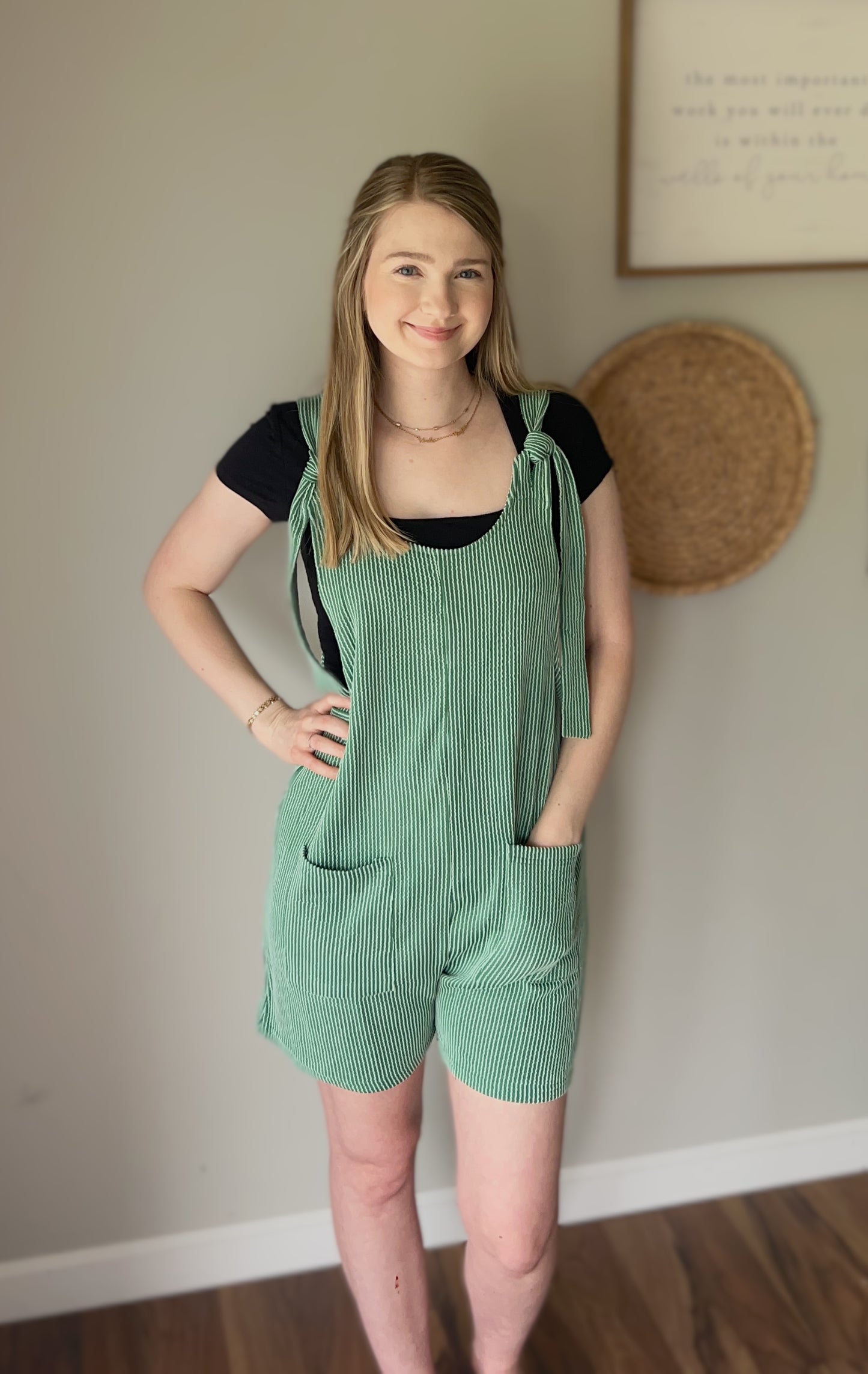 Green Relaxed Romper