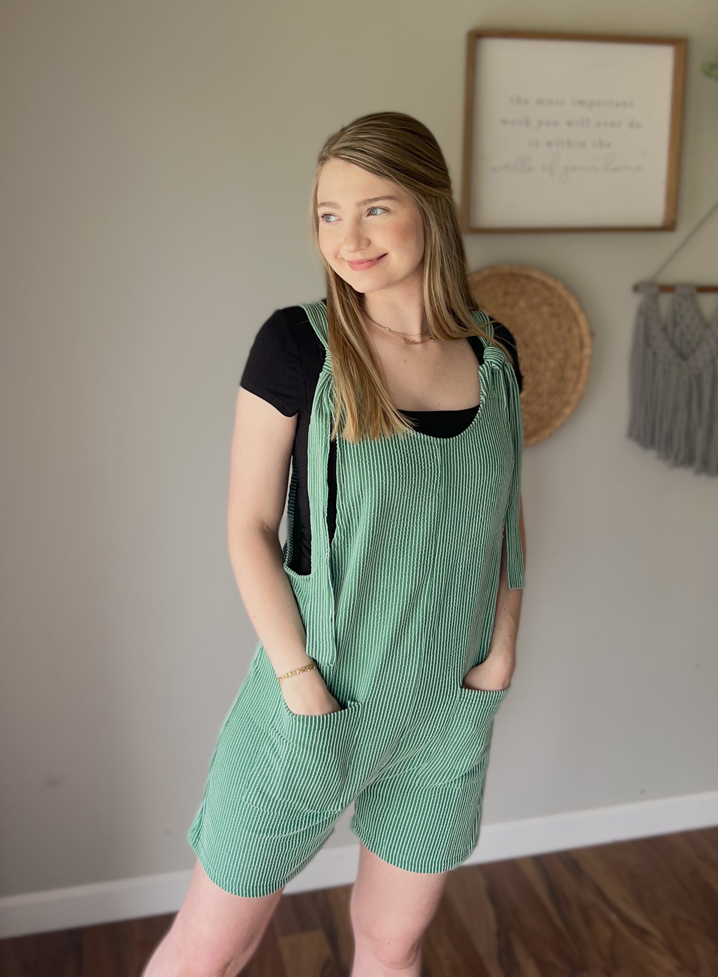 Green Relaxed Romper